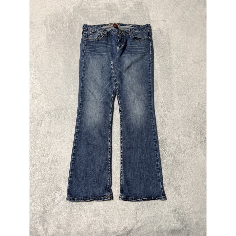 Arizona Jeans Womens 11 Short Blue Medium Wash Bootcut Stretch Denim 30x28